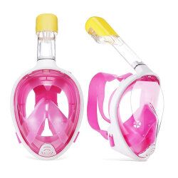 Amphibian Full Face Dalış Maskesi Şnorkel-PEMBE-SİYAH - Amphibian