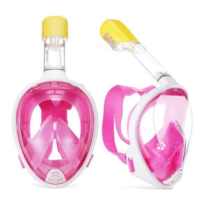 Amphibian Full Face Dalış Maskesi Şnorkel-PEMBE-SİYAH - 1