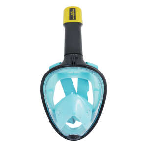 Amphibian Full Face Dalış Maskesi Şnorkel-SİYAH-TURKUAZ - 1
