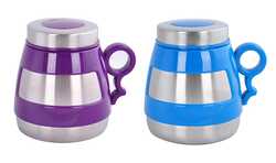 Andoutdoor AND431 İçi Dışı Çelik Plastik Desenli Kupa Mug-STD - Thumbnail