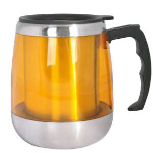 Andoutdoor ANDD16 İçi Çelik Dışı Mika Kupa Mug-SARI - 1