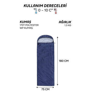 AndOutdoor NewCebu Uyku Tulumu-LACİVERT - 5