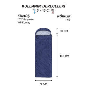 AndOutdoor NewCebu Uyku Tulumu-LACİVERT - 5