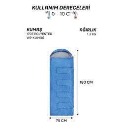 AndOutdoor NewCebu Uyku Tulumu-MAVİ - 5