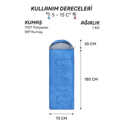 AndOutdoor NewCebu Uyku Tulumu-MAVİ - 5