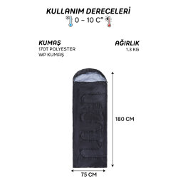 AndOutdoor NewCebu Uyku Tulumu-SİYAH - 8