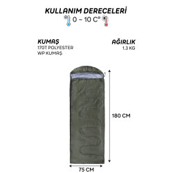 AndOutdoor NewCebu Uyku Tulumu-YEŞİL - 8