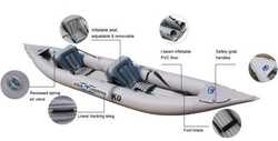 Aqua Marina - Aqua Marina K0 Leisure Kayak Inflatable Floor Kürekli (1)