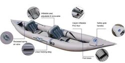 Aqua Marina - Aqua Marina K0 Leisure Kayak Inflatable Floor Kürekli (1)