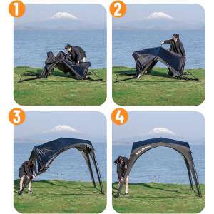 BlackDog Instant Pavilion Gazebo 300x300x215cm Siyah - 2