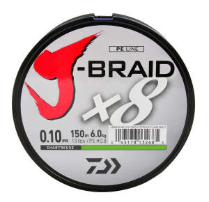 Daiwa J-Braid 8B Chartreuse 150m 0.10mm Olta Misinası - 1