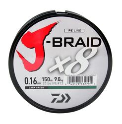 Daiwa - Daiwa J-Braid 8B Koyu Yeşil 0,16mm 150m İp Misina