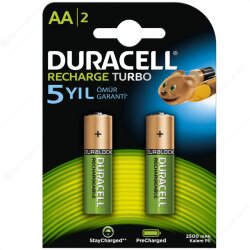 Duracell AA 1.2V 2500mah Şarjlı Kalem Pil - Duracell
