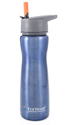 Eco Vessel - Eco Vessel Aqua Vessel Insulated Filtre Bottle Termos 0.50 Litre-MAVİ