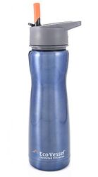 Eco Vessel - Eco Vessel Aqua Vessel Insulated Filtre Bottle Termos 0.50 Litre-MAVİ