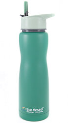 Eco Vessel - Eco Vessel Aqua Vessel Insulated Filtre Bottle Termos 0.75 Litre-YEŞİL