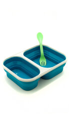 Eco Vessel - Eco Vessel Smashbox Çift Hazneli Katlanır Tabak-MAVİ