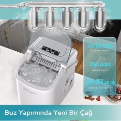 Euhomy Bullet Kapsül Buz Makinesi-BEYAZ - 3