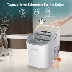 Euhomy Bullet Kapsül Buz Makinesi-BEYAZ - 7
