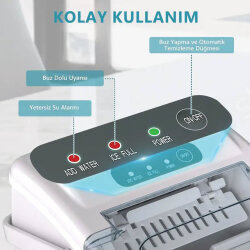 Euhomy Bullet Kapsül Buz Makinesi-GRİ - 3