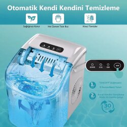 Euhomy Bullet Kapsül Buz Makinesi-GRİ - 5