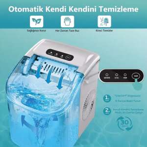 Euhomy Bullet Kapsül Buz Makinesi-GRİ - 5