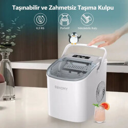 Euhomy Bullet Kapsül Buz Makinesi-GRİ - 6