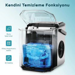 Euhomy Bullet Kapsül Buz Makinesi-SİYAH - 6