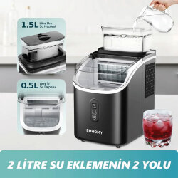 Euhomy Kristal Küp Buz Makinesi IM005-CBL-SİYAH - 4