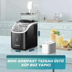 Euhomy Kristal Küp Buz Makinesi IM005-CBL-SİYAH - 5