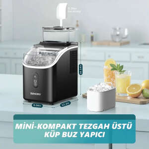 Euhomy Kristal Küp Buz Makinesi IM005-CBL-SİYAH - 5