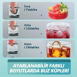 Euhomy Kristal Küp Buz Makinesi IM005-CBL-SİYAH - 7