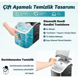 Euhomy Nugget Granül Buz Makinesi-SİYAH - 4