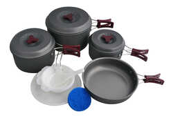 FreeCamp - FreeCamp Anodize Alüminyum Kazanlı Yemek Seti (1)