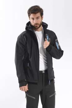 FreeCamp Eagle Softshell Ceket-SİYAH-MAVİ