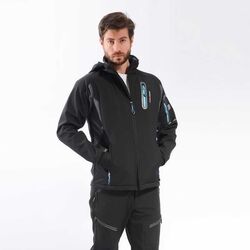 FreeCamp Eagle Softshell Ceket-SİYAH-MAVİ - Thumbnail