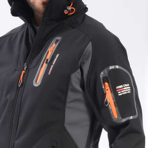 FreeCamp Eagle Softshell Ceket-SİYAH-TURUNCU - 3