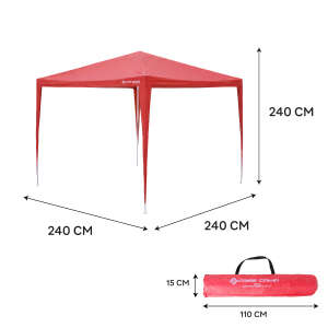 FreeCamp Girona AND1026 240x240cm Pe Tente-KIRMIZI - 4