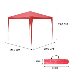 FreeCamp Girona AND1026 240x240cm Pe Tente-KIRMIZI - 6