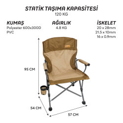 FreeCamp Huxley Katlanır Sandalye-KAHVERENGİ - 8