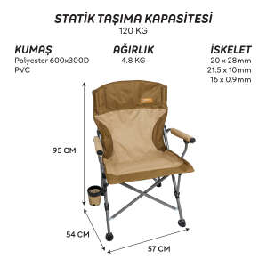 FreeCamp Huxley Katlanır Sandalye-KAHVERENGİ - 8