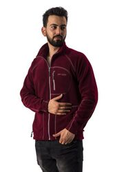 FreeCamp Man Full Zipper Fleece Polar-BORDO - Thumbnail