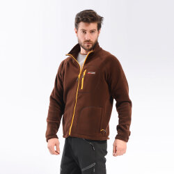 FreeCamp Man Full Zipper Fleece Polar-KAHVERENGİ - FreeCamp