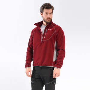 FreeCamp Man Half Zipper Fleece Polar-BORDO - 1
