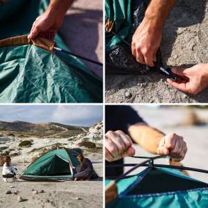 FreeCamp Monodome Plus 4 Kişilik Kamp Çadırı-YEŞİL - 6