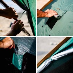 FreeCamp Monodome Plus 4 Kişilik Kamp Çadırı-YEŞİL - 10