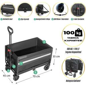 FreeCamp Nest 250 Katlanır Wagon Araba - 16