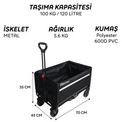 FreeCamp Nest 250 Katlanır Wagon Araba - 9
