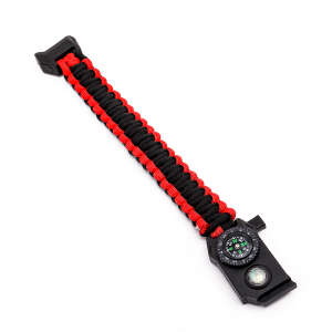 FreeCamp Norra S.O.S Lambalı Paracord-KIRMIZI-SİYAH - 1