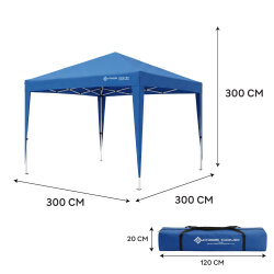 FreeCamp Sevilla AND1024 300x300cm Polyester Otomatik Tente-MAVİ - 3